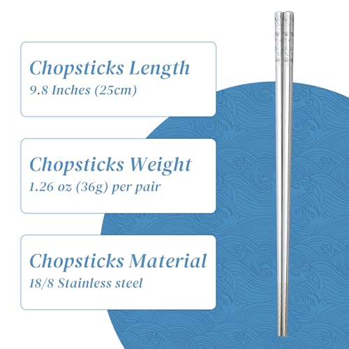 Stainless Steel Chopstick Gift Set (4 Count)
