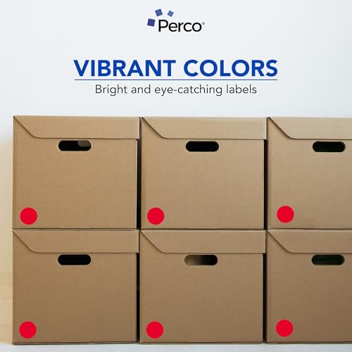 Red Perforated Round Circle Dot Sticker 2 (3 Count)