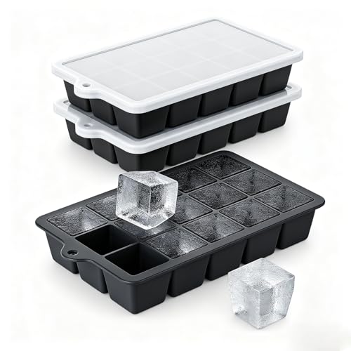 Silicone Ice Cube Tray 3 Pack (3 Count)