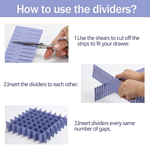 40Pcs Grid Drawer Dividers
