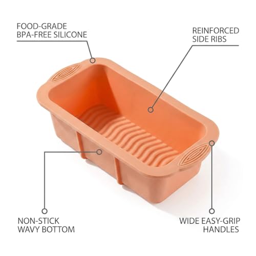 3PCS Silicone Bread Loaf Pan (3 Count)