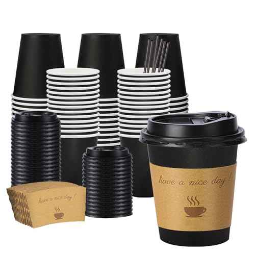 100 Pack 10 oz Coffee Cups (100 Count)