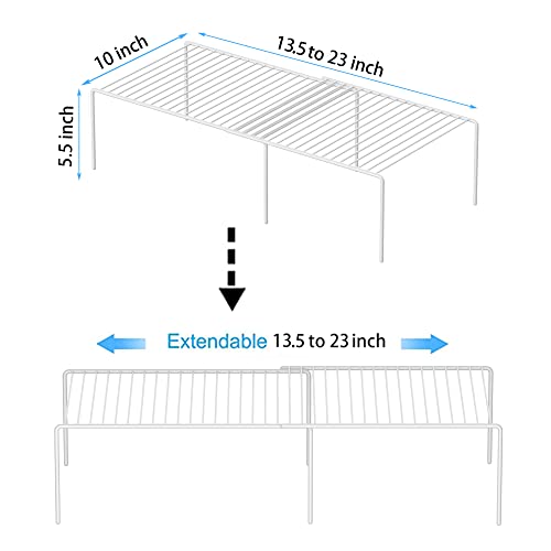 4 Piece Expandable Metal Rustproof Storage Shelf Rack (2 Count)