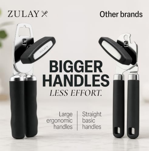 Heavy Duty Stainless Steel Can Opener Manual with Bottle Opener
