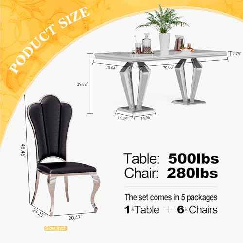 7 Piece Luxury Dining Room Set (7 Count)