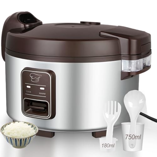 13.8 QT Large Commercial rice cooker 65 cups cooked 32 cups uncooked rice Commercial Electiric Rice Warmer for 18