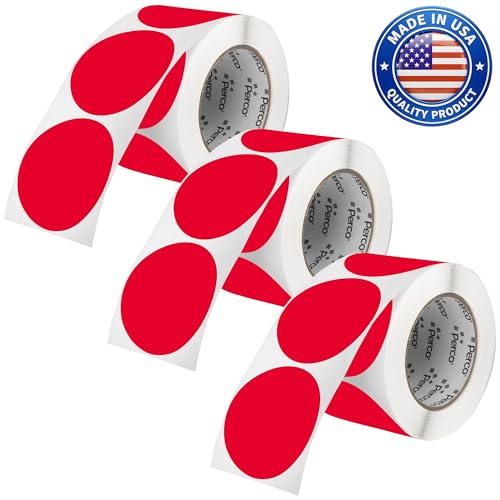 Red Perforated Round Circle Dot Sticker 3 (3 Count)