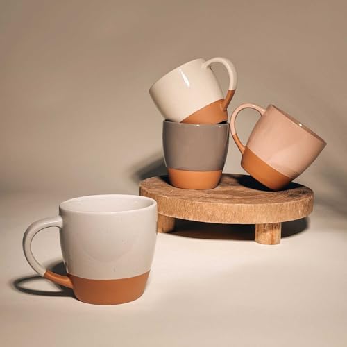 Ceramic Large Latte Mug Set of 4 (4 Count)