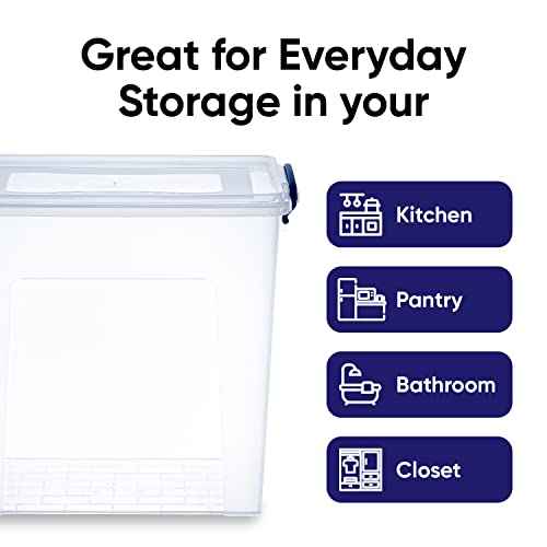 14.7 Quart Clear Plastic Storage Boxes with Lids (10 Count)