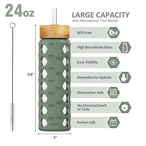 24oz Glass Water Bottle
