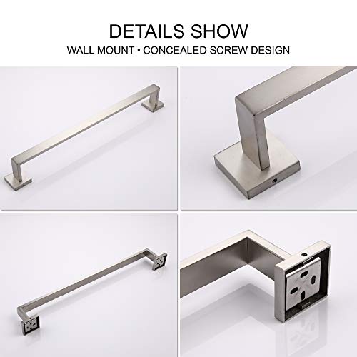 23.6 Inch Black Single Towel Bar Rack