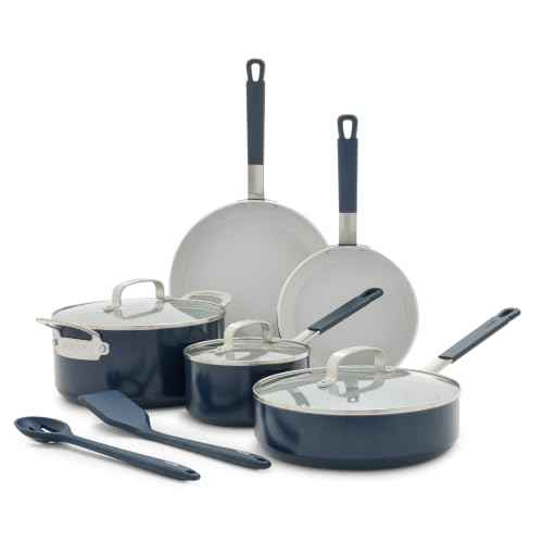 X Bobby Flay 10 Piece Ceramic Nonstick Cookware Set