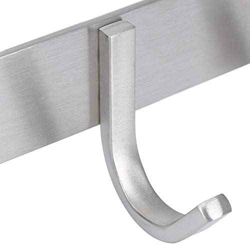 Towel Hook Rack Brushed Nickel 17