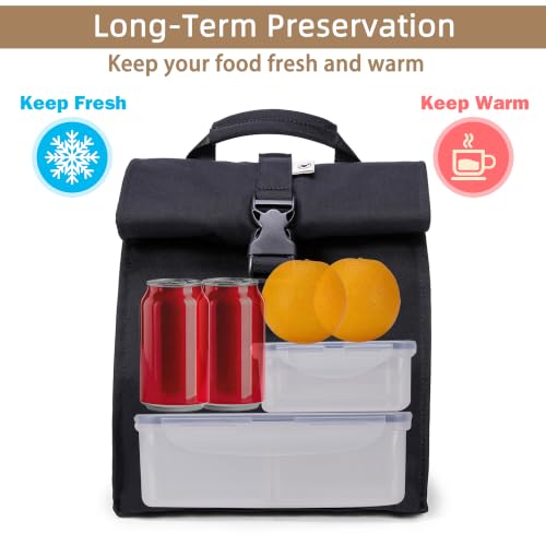 Insulated Lunch Bag Rolltop Lunch Box