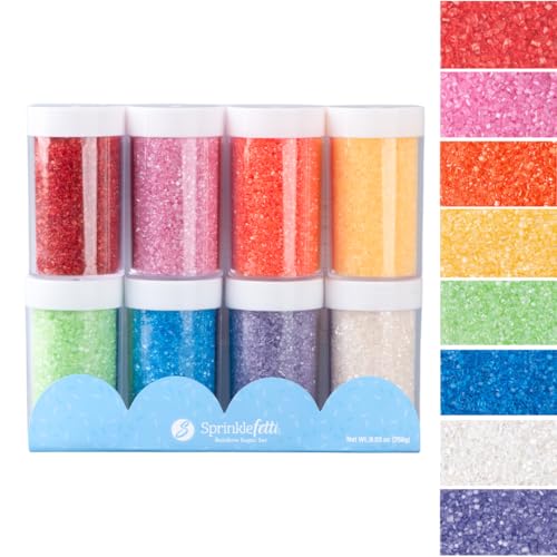 Rainbow Sugar Crystals Multi Pack for Decorating (9.04 Ounce)
