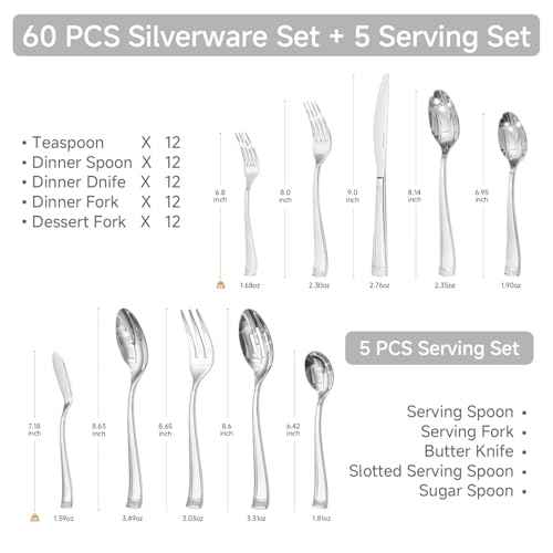 65 Piece Flatware Set (65 Count)