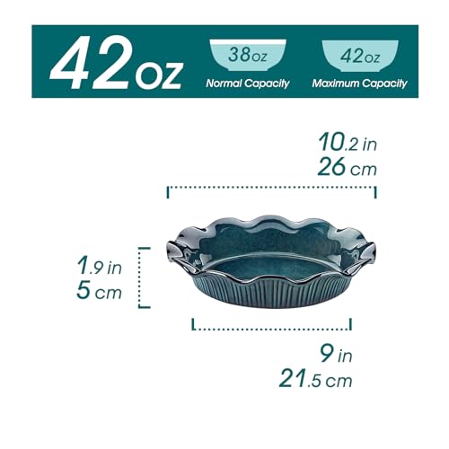 Ceramic Pie Pan for Baking (42 Ounce)