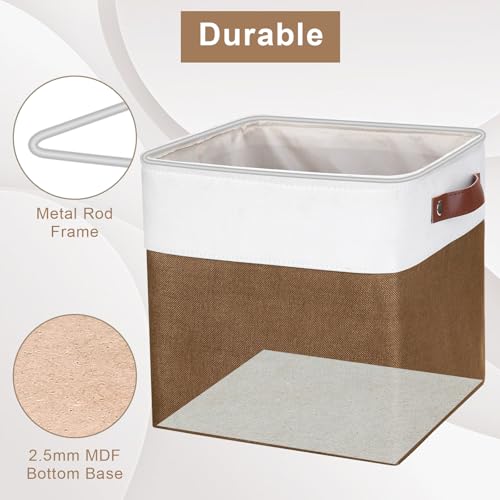 Collapsible Fabric Storage Cubes 11x11 Cube Storage Bins (4 Count)