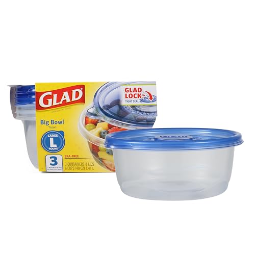 GladWare Big Bowl Food Storage Containers with Lids (3 Count)