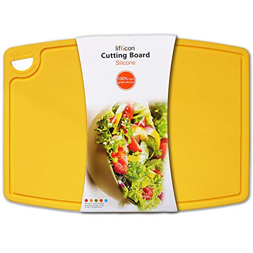 Extra Large Thick Silicone Cutting Boards for Kitchen 14.6'' x 10.43'' Flexible Cutting Chopping Boards (5 Count)