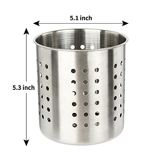 Stainless Steel Utensil Holder Kitchen Holder Restaurant Cooking Utensil Holder for Forks Spatula