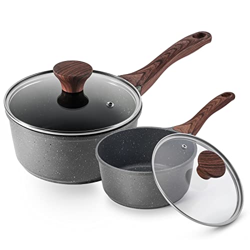 Nonstick Sauce Pan Set with Lid (2 Count)