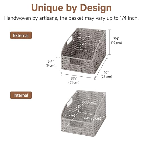 Wicker Baskets for Organizing (2 Count)