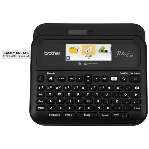 P-Touch PT- D610BTVP Business Professional Connected Label Maker | Connect and Create via Bluetooth® on TZe Label Tapes up to ~1 inch