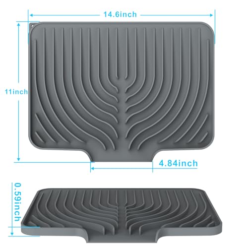 Dish drying mats for kitchen counter