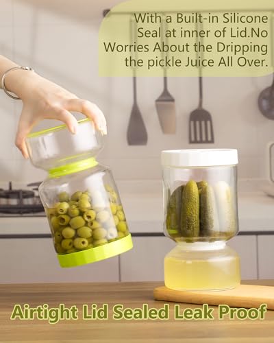 Pickle Jar with Strainer Flip (2 Count)