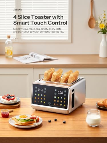4 Slice Toaster Smart Touch Control with Extra Wide Slots
