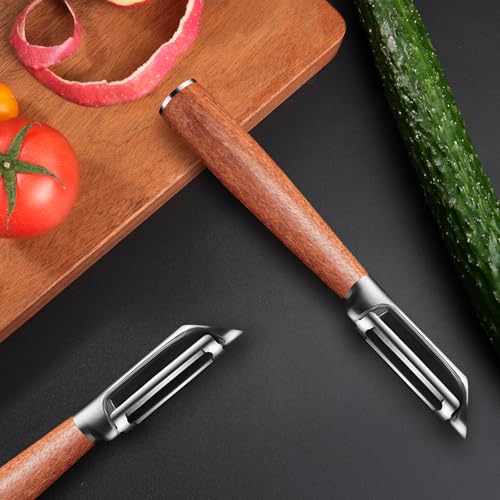 Peels Smoothly Wooden Vegetable Peeler for Kitchen