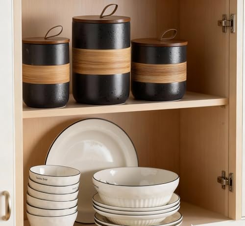 Large Coffee Container with Lid Ceramic Coffee Canister for Kitchen