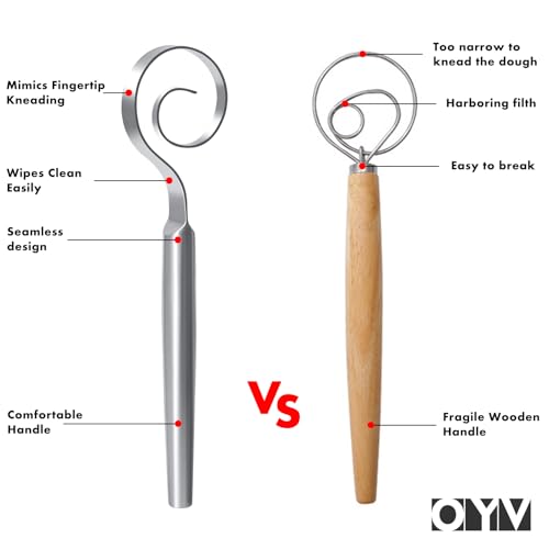 12 Inch Seamless Dough Whisk