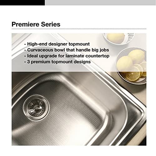 41" Stainless Steel Topmount Triple Bowl Kitchen Sink