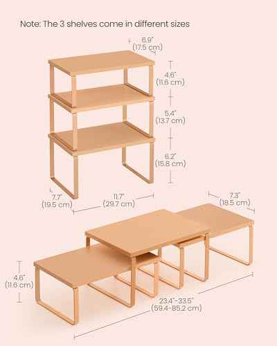 Cabinet Organizer Shelf (3 Count)