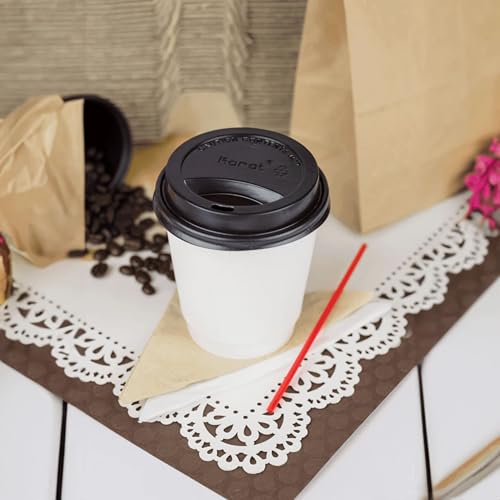 12 oz Double Wall Insulated Coffee Cup [500 Count] White Disposable Paper Hot Cup