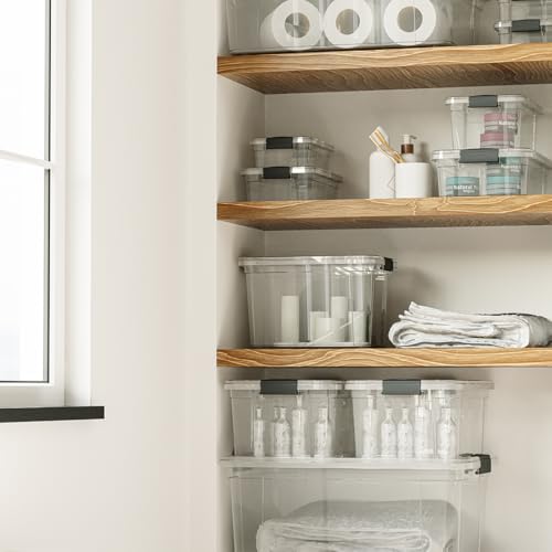 21 Quart Clear Plastic Storage Boxes with Lids (8 Count)