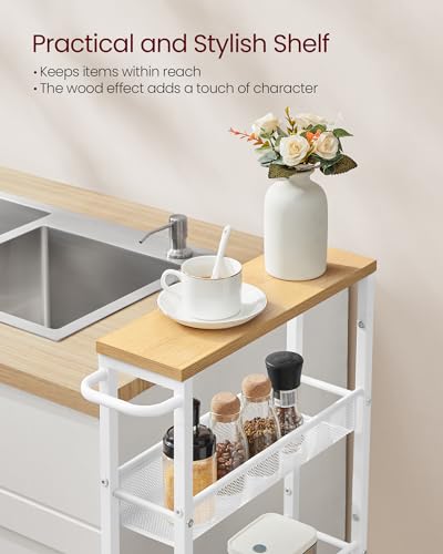 5 Tier Slim Rolling Storage cart with Wheels