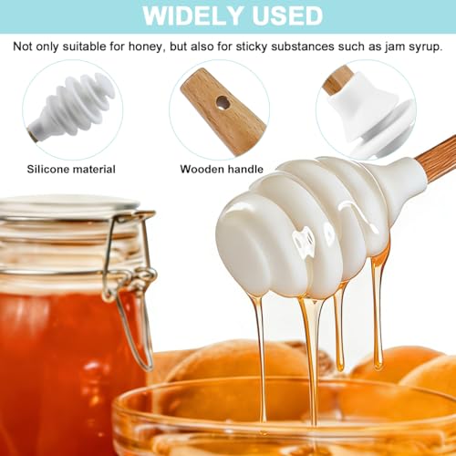 3 Pack Silicone Honey Dipper Sticks