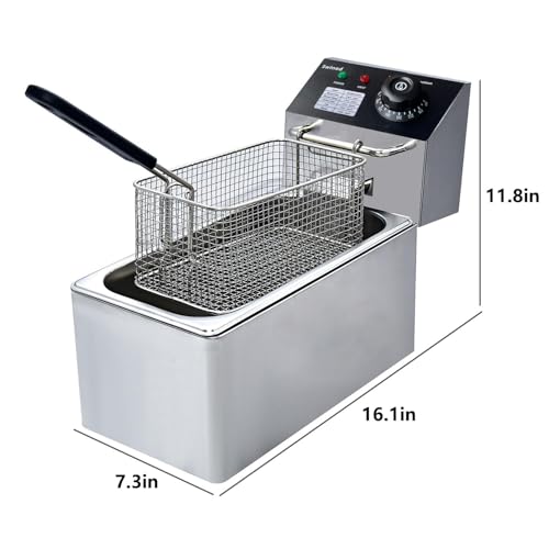 Electric Deep Fryer with Basket for Home Use