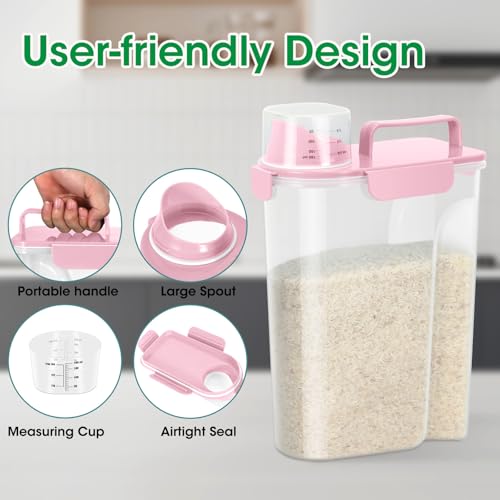 2 Pack Airtight Rice Container 5 Lbs +10 Lbs (2 Count)
