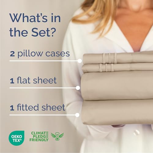 Cal King Size 4 Piece Sheet Set