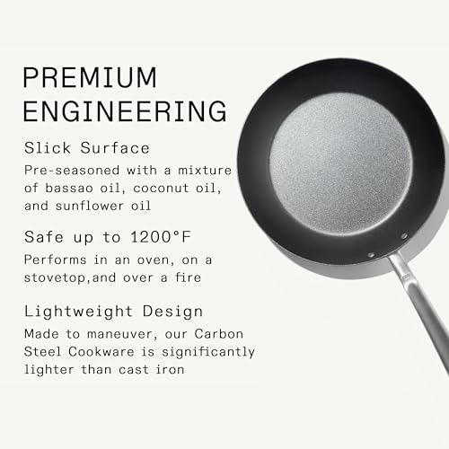 Cookware Seasoned 8" Carbon Steel Frying Pan
