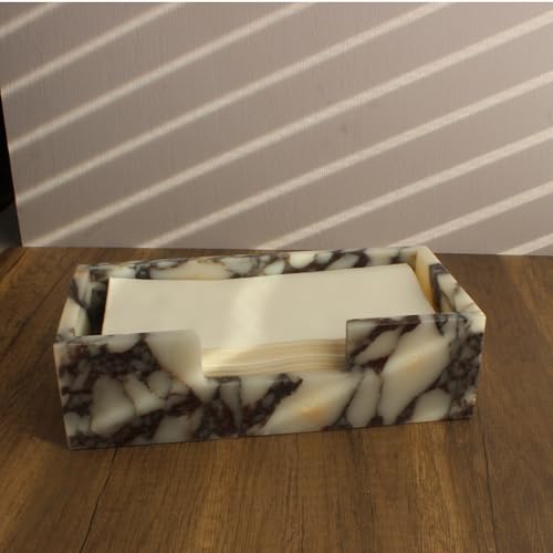Natural Calacatta Viola Marble Napkin Holder 9.8"x4.9"x2.8"