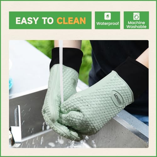 BBQ Gloves Heat Resistant Oven Mitts (2 Count)