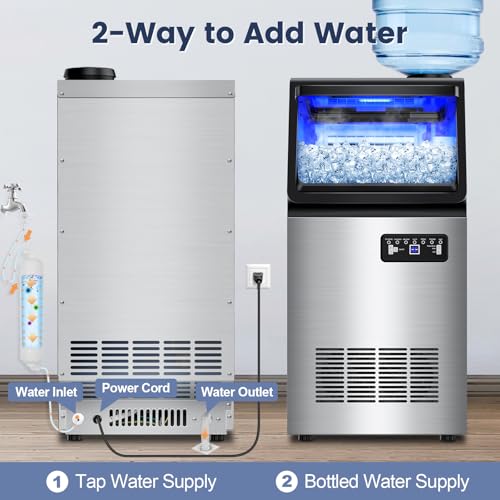 Commercial Ice Maker Machine Dual Water Inlet Options
