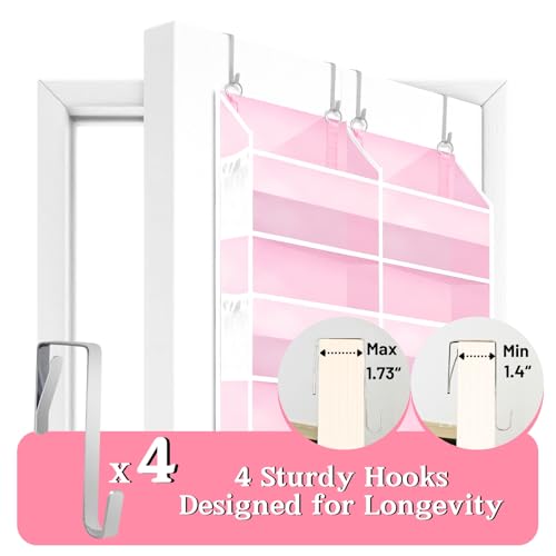 Pink Over The Door Organizer 5 Tiers