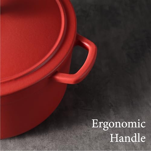 5QT Enameled Cast Iron Dutch Oven Pot with Lid