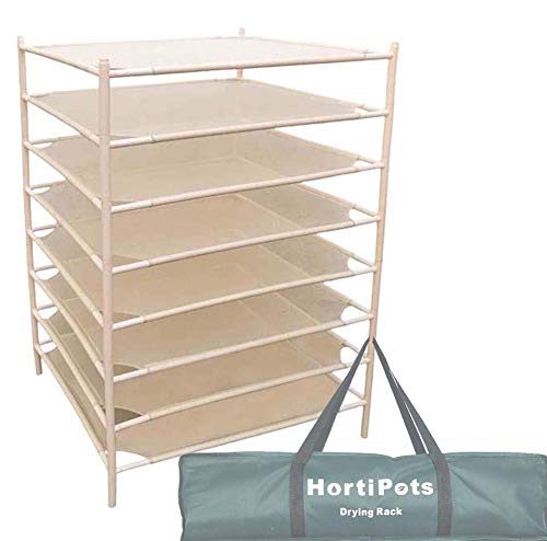 Herb Drying Rack 8 Layer Drying Net Dryer Stand Square 28 x 28 Inch to Dry Laundry Clothes or Cure Plants Like Herb Fruit Flowers